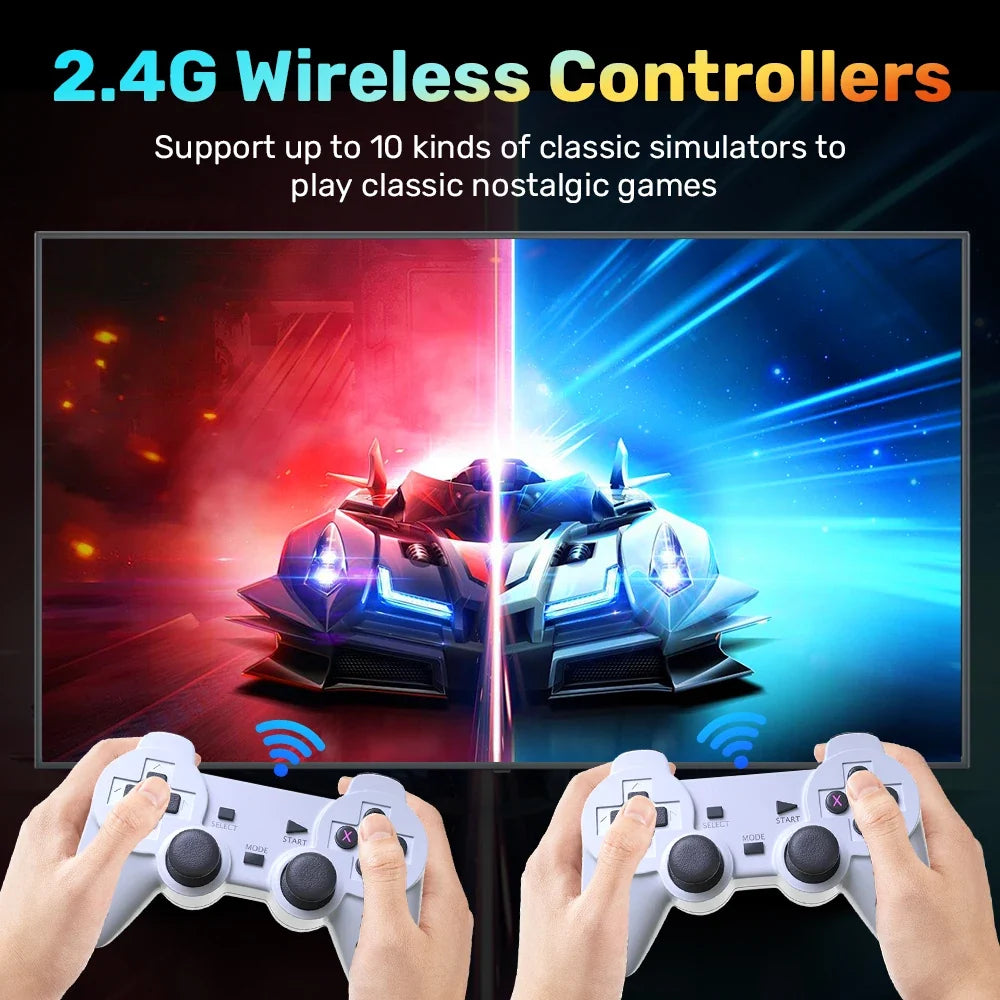 M15 Game Stick Mini TV Handheld Game Console 64G 30000+Retro Game HD Output for PS1/ARCADE/SNES/MAME/NEO GEO Wireless Controller