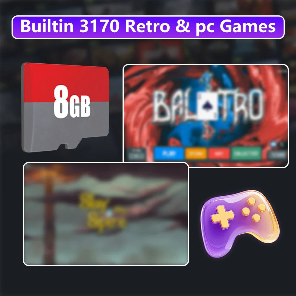 Retrobat 8GB Game TF Card Retro Gaming Memory Card With 3168 Retro Games&2 PC Games 9 Emulators  For Rog Ally/Rog Ally X/GPD WIN