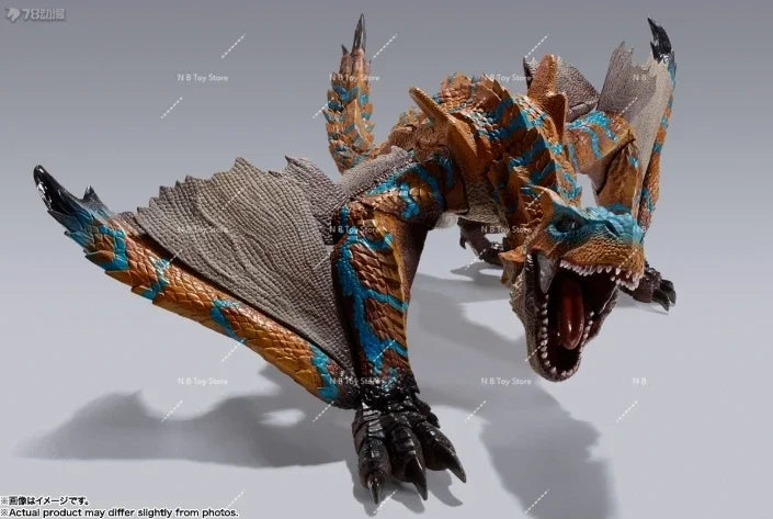 In Stock Bandai Genuino Shm Monster Hunter Mizutsune Nargacuga Ray Wolf Action Figures Anime Model Collection Child Toys