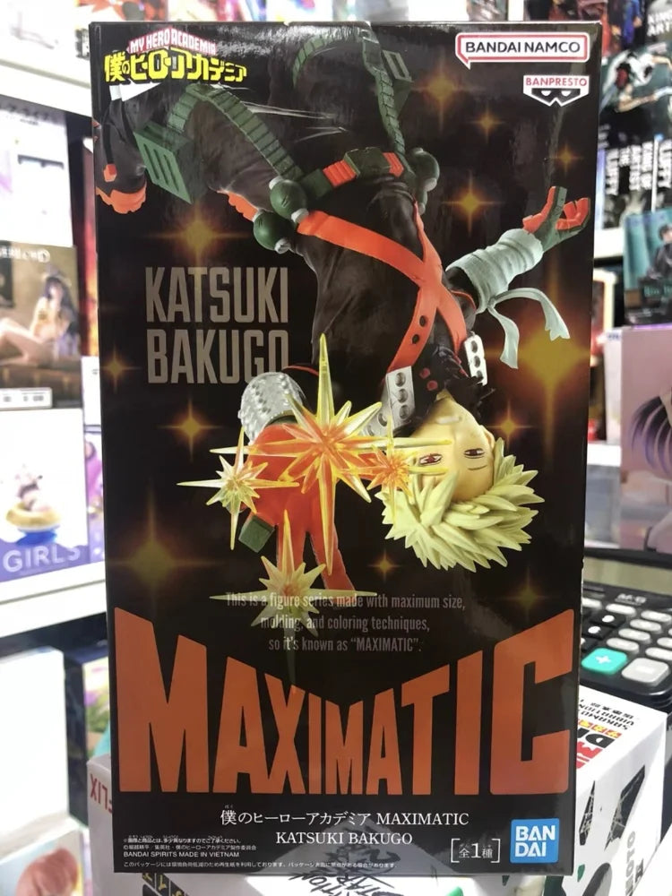 BANDAI Original Figure My Hero Academia MAXIMATIC KATSUKI BAKUGO Action Toy Figures PVC Model Collect Statue Toys For Kids Gifts