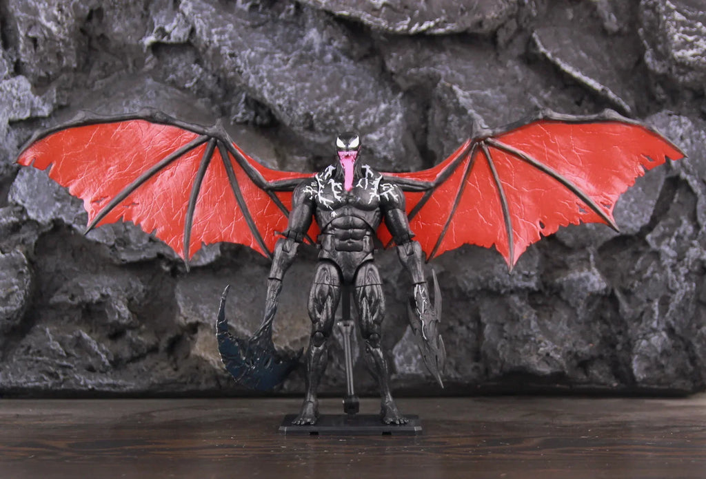 Venom AMAZING YAMAGUCHI Accessory Pack Wings Action Figure Joint Movable Change Face Statue Model Collectible kids for Toy Gift