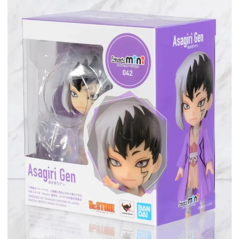 Bandai Dr. Stone Figuarts Mini Q Version Asagiri Gen Kohaku Tsukasa Shishio Ishigami Senku From Model Toy Christmas gift WY