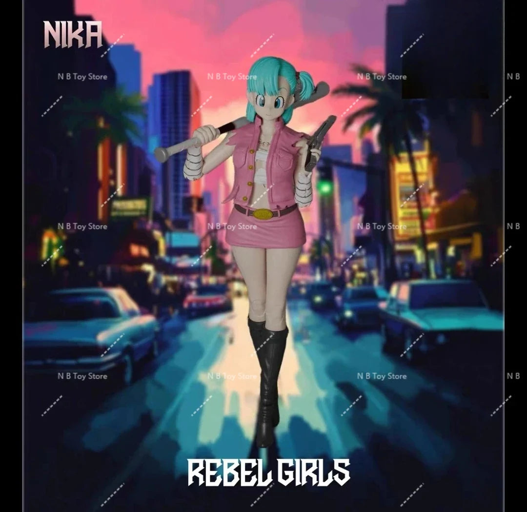 Hit Toys Rebel Girls 1/12 SHF Hell Phantom Nika Bulma Vengeance Angel Luna Android 18 Anime Action Figures Collector Models