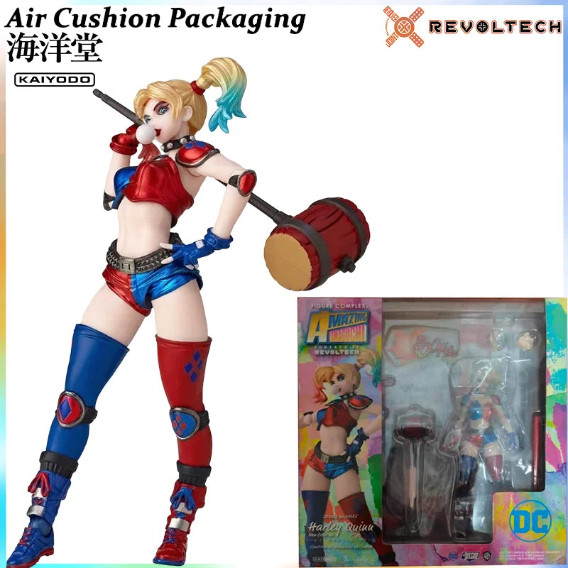 Kaiyodo Genuine Revoltech AMAZING YAMAGUCHI Serie Batman Harley Quinn Comics Rot Blau Doppelter Pferdeschwanz Actionfiguren Modellspielzeug