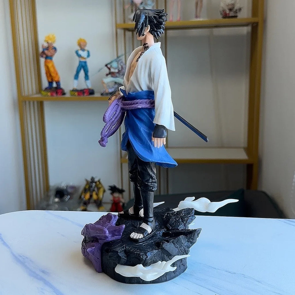 27.5CM Naruto Uchiha Sasuke Curse  Action Figures Cartoon Anime GK PVC Model Doll Collectible Statue Boy Toys For Children Gift