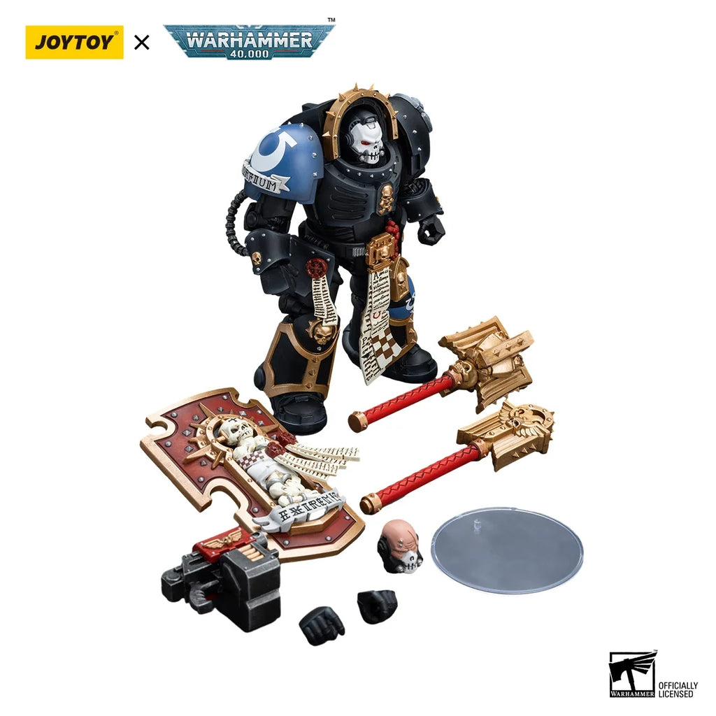 1/18 JOYTOY Action Figure 40K Ultramarines Chaplain in Terminator Armour Re-issue Version Anime Model Toy