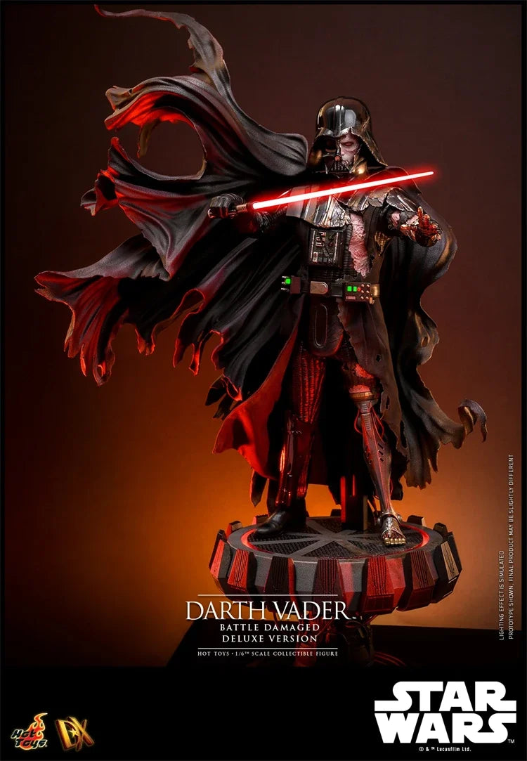 【 in Stock 】 HOTTOYS HT 1/6 DX45/DX44 Star Wars Darth Vader Black Knight Battle Damage Edition Mobile Soldier Set Handmade Model