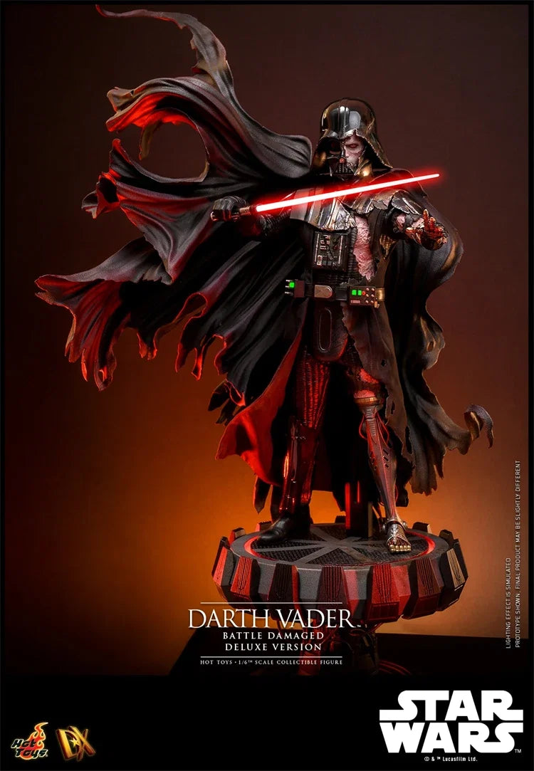 【 in Stock 】 HOTTOYS HT 1/6 DX45/DX44 Star Wars Darth Vader Black Knight Battle Damage Edition Mobile Soldier Set Handmade Model