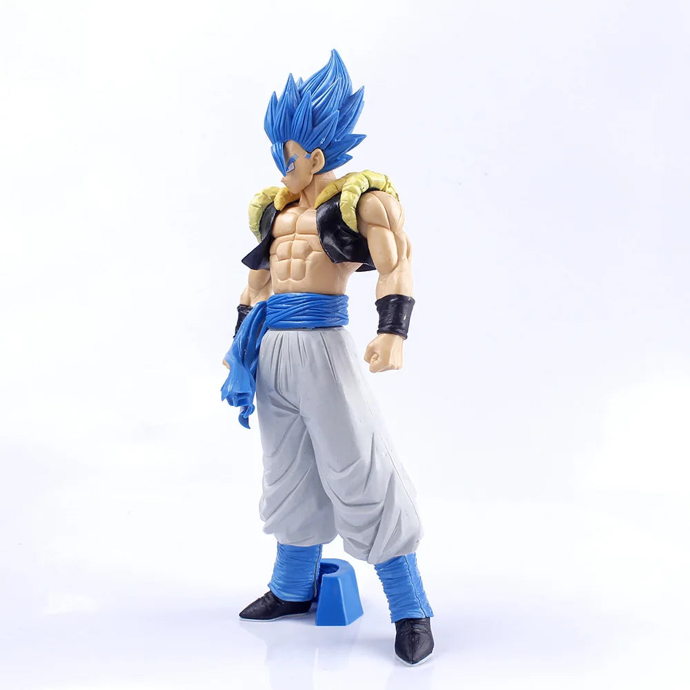 32CM Dragon Ball Super Gogeta Super Saiyan Blue Hair Standing Large Model Toy Gift Ornament Aciton Figure Collectible Doll PVC