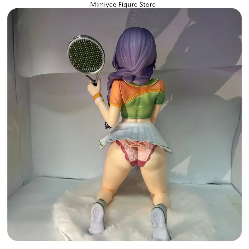 17cm Tennis Girl Kneeling Pose Anime Figure Model Statue Desktop Decoration Gift for Fans