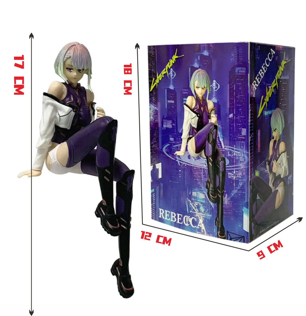 Edgerunners Anime Figurines -Cyberpunk Style  Lucy  Sitting Poses | Street Samurai Desktop Model Toys, Fan Collection
