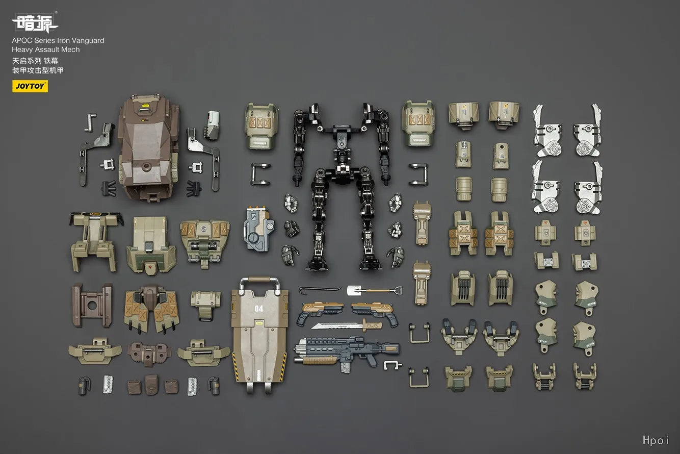 【SF】JOYTOY Dark Source 1/18 Action Figure APOC Series Iron Vanguard Heavy Assault Mech Model Toys Gifts Collection