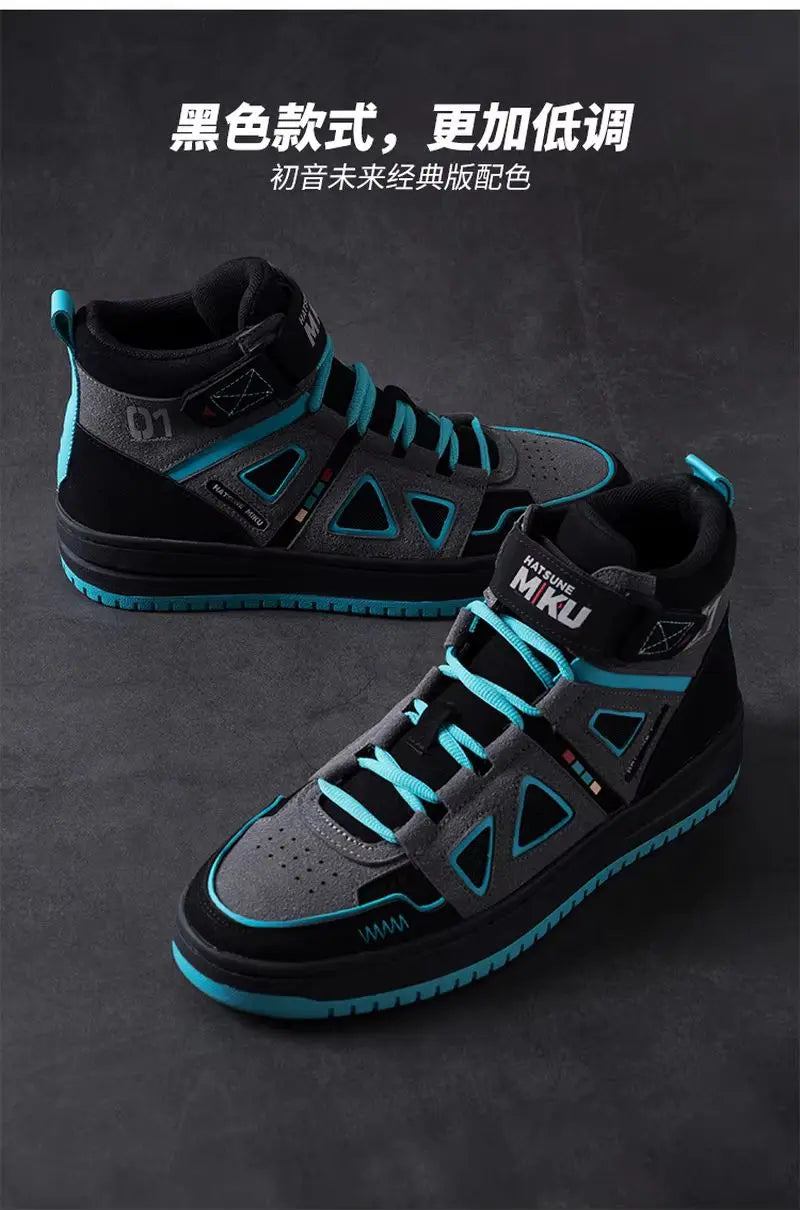 Hot Moeyu Hatsune Miku Shoes For Men Vocaloid Cosplay Male Sneakers Women Tennis Sport Athletic Anime Figure Shoe Casual Shoes