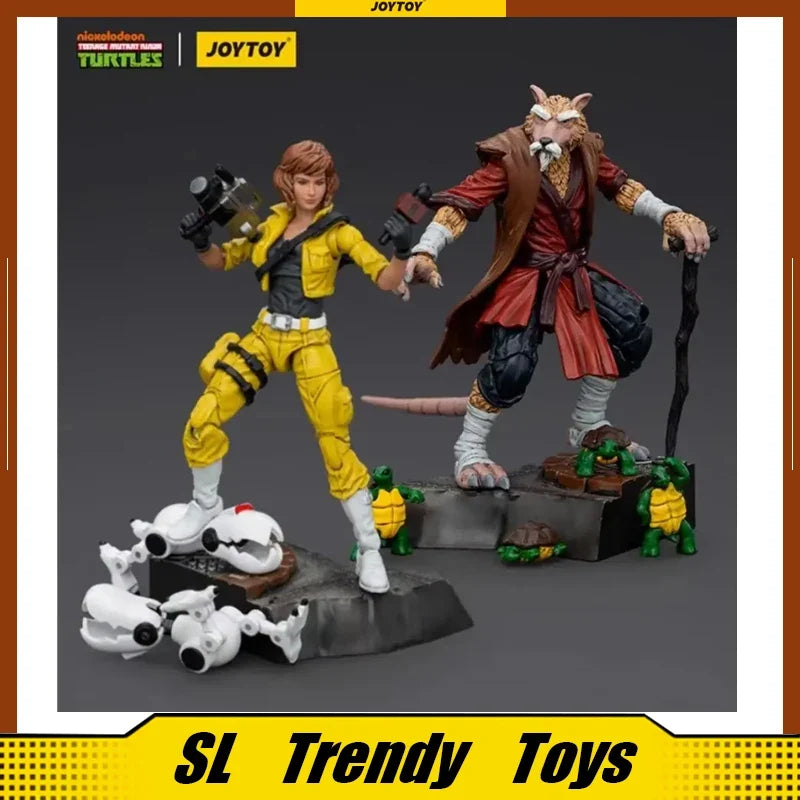 [IN STOCK] JOYTOY 1/18 Action Figures TMNT Splinter April O'Neil Anime Figures Model Toy