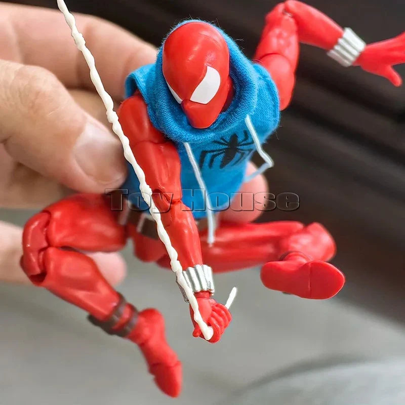 In Stock Ct Toys Spiderman Mafex 186 Scarlet Spider The Amazing Comic Version Anime Action Figure Model Figurine Toys Kids Gift