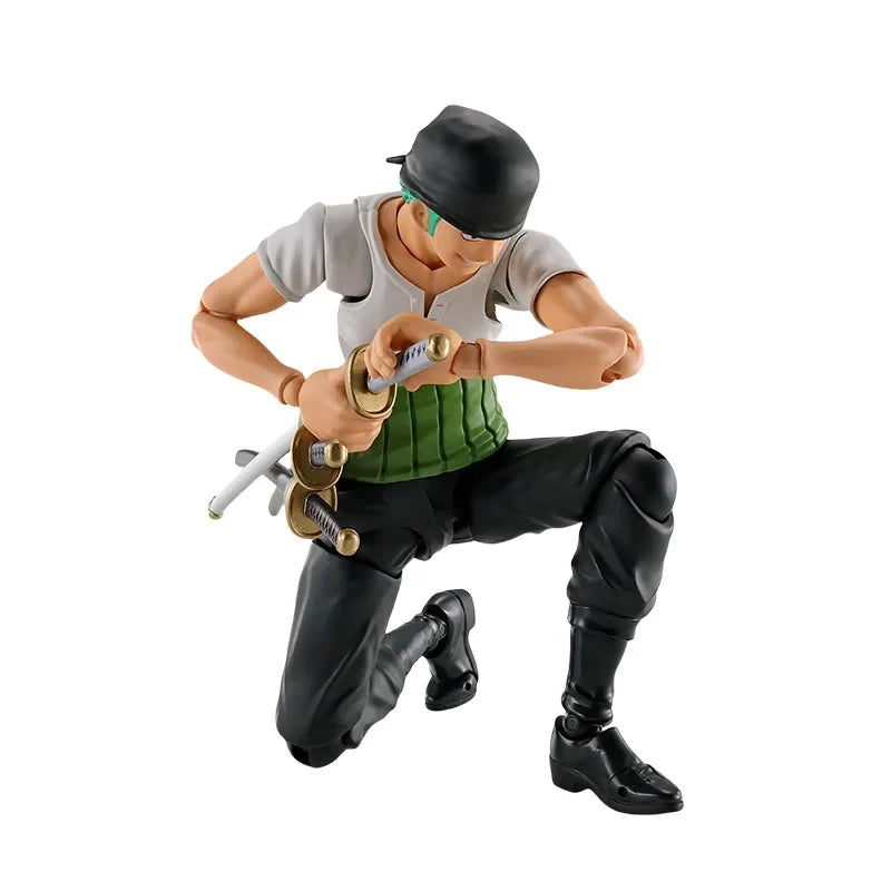Bandai Genuine SHF ONE PIECE Roronoa Zoro -ROMANCE DAWN- 15cm Anime Action Figure Collectible Model Toys Ornaments Gift Children