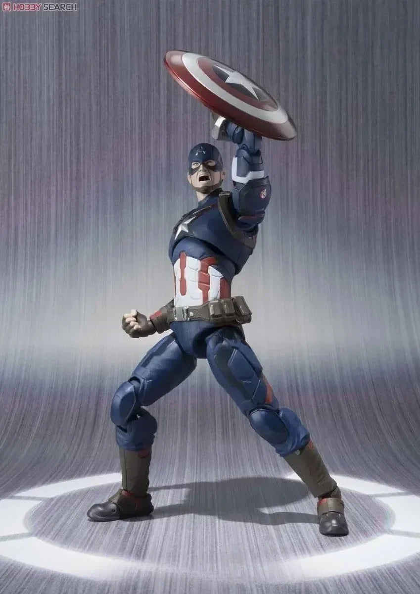 In Stock Bandai Original MARVEL S.H.Figuarts SHF Avengers：Age of Ultron Captain America Figure Model Collection Toy Gift