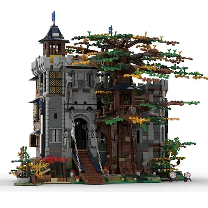 Military Fortress Model Moc Building Bricks Black Falcon's Castle 2023 Technology Blocks Gifts Christmas Toys DIY Sets Assembly