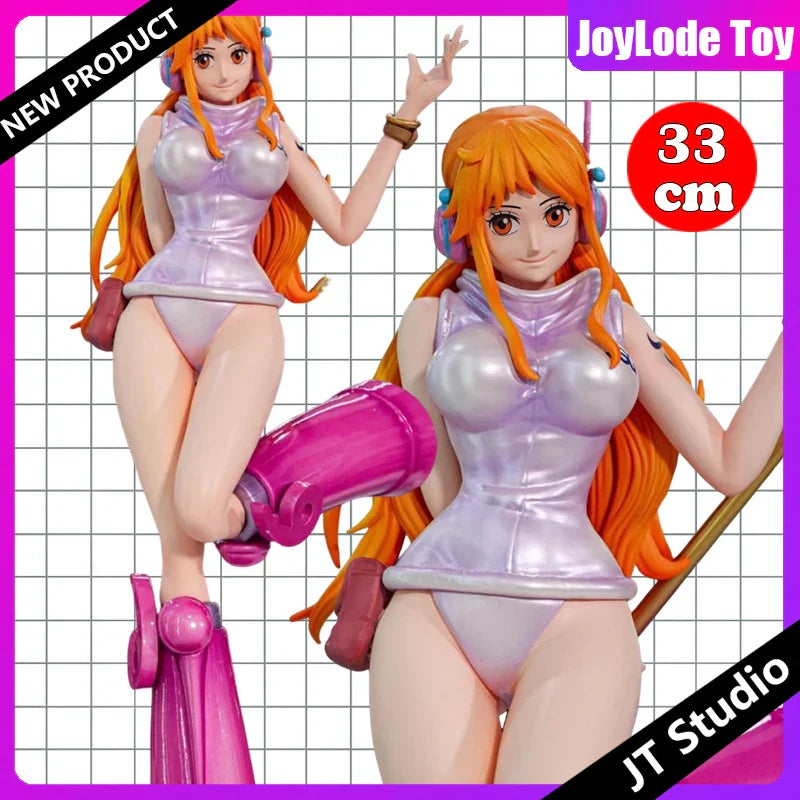 JT Studio 33CM Nami Figur ONE PIECE Nami Anime Figuren Egghead Island PVC Statue Sammlermodell Spielzeug Raumdekoration Geschenke