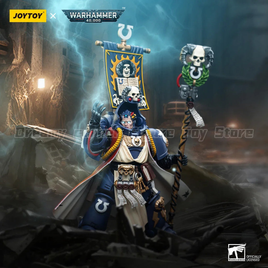 【In Stock】JOYTOY Warhammer 40K Ultramarines Chief Librarian Tigurius 1/18 Action Figure Toy Model Collection Ornament