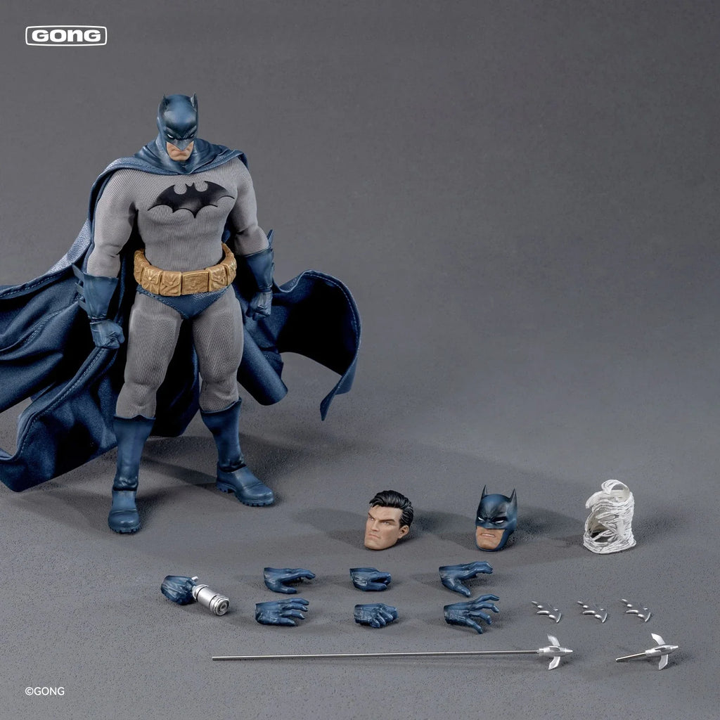 GONG DC Hush Batman 1/12 Action Figure Commoner People Movable Joints Doll Head Sculpture Comic Anime Collection Model Toys Gift
