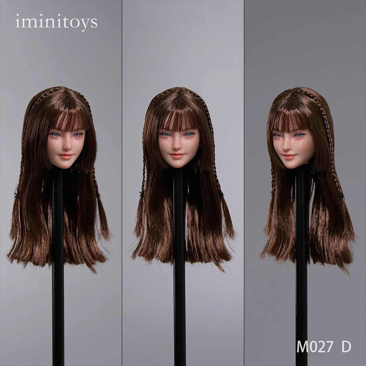 Presale Iminitoys M027 1/6 Beautiful Girl Xuan Head Sculpt Movable Eyes for 12-inch Female Soldier Action Figure Body