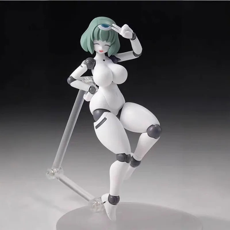 13cm Anime Polynian Fll Janna White Skin Ver 2.0 PVC Cute Girl Action Figure Articulated Joints Desk Decor Collection Gift Toy