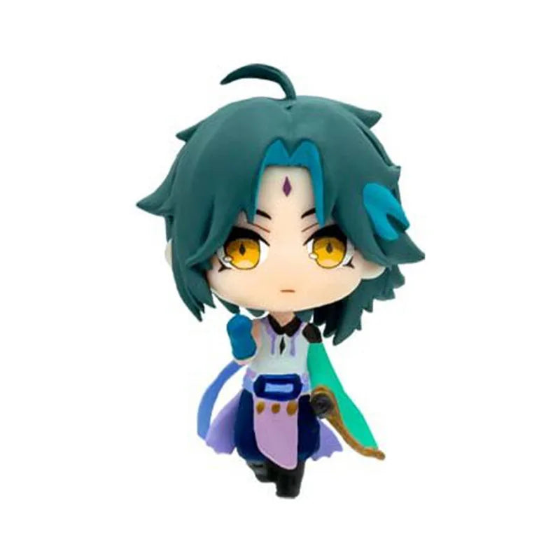 6Pcs/Set 8CM Anime Figure Q Version Game Genshin Impact Ke Qing Gan Yu You La Xiao Model Dolls Toy Gift Collect Ornaments PVC