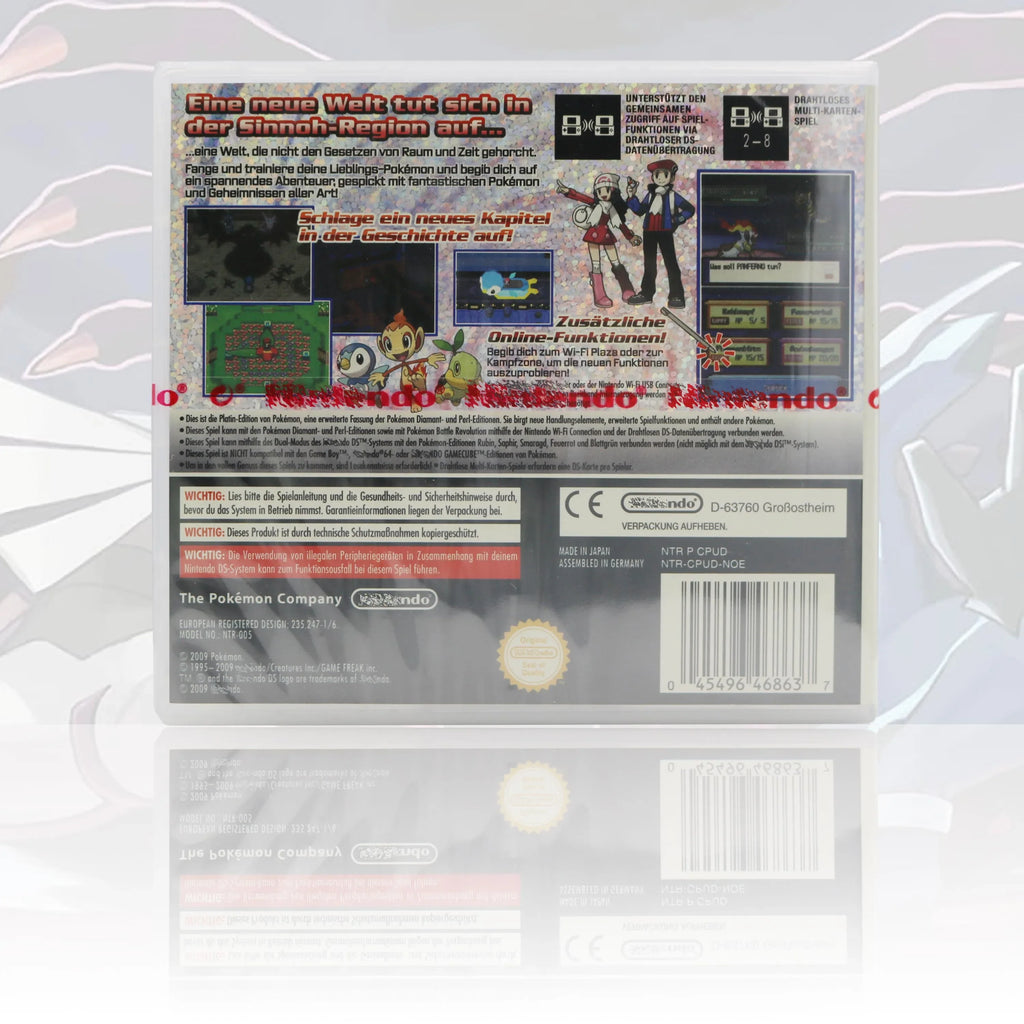 NOE Version Pokémon Platin-Edition New Sealed Package DS Video Game Card Red Seal With Box and Manuals For DS 2DS 3DS Console
