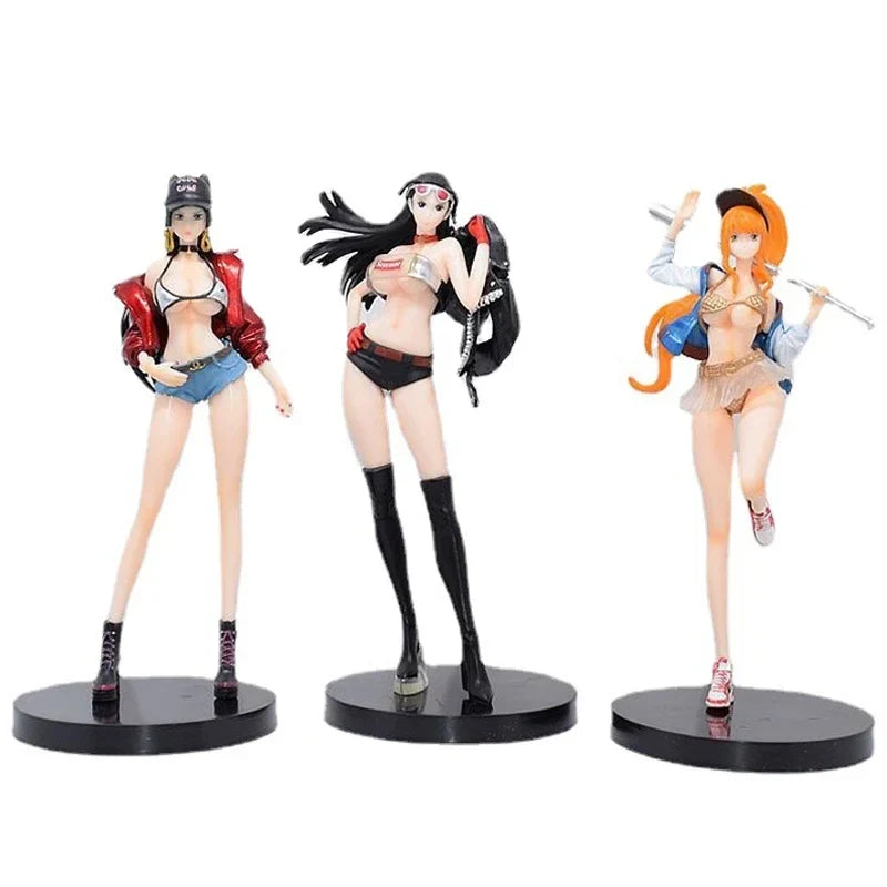 18cm One Piece Boa Hancock Nico Robin Nami Anime Figure Sexy Beautiful Girl Manga Statue Action Figurine Collectible Model Toys