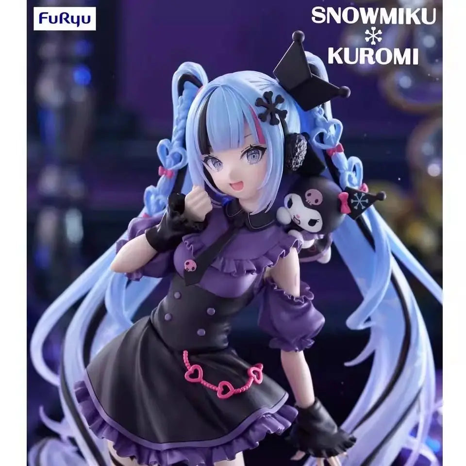 [Genuine Original] Furyu Hatsune Miku Trio-Try-It Figure Snow Miku Kuromi In Stock Anime Figure Model Collector Figurine Gift