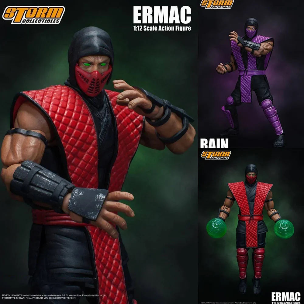 Storm Toys 1/12 Noob Saibot Rain Ermac Fighting Game Doll Series Men Soldier 6'' Action Figure Best Boys Collection Gift