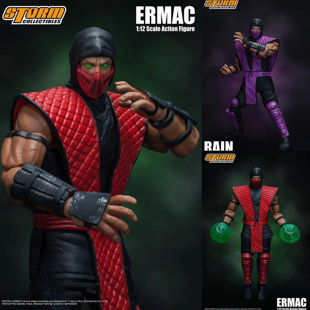 Storm Toys 1/12 Noob Saibot Rain Ermac Fighting Game Doll Series Men Soldier 6'' Action Figure Best Boys Collection Gift