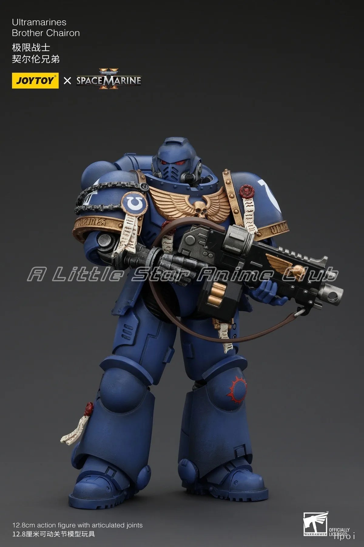 JOYTOY 1/18 Action Figure Warhammer 40k Space Marine Ultramarines Brother Chairon Model Collection Toy