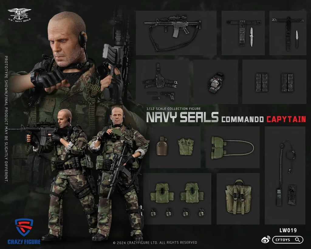 Original CFTOYS Special Assault Team-Top Soldier Action Figure 1/12 Lw020 Lw019 6inch Men Soldier Model Pvc Statue Toy Gifts