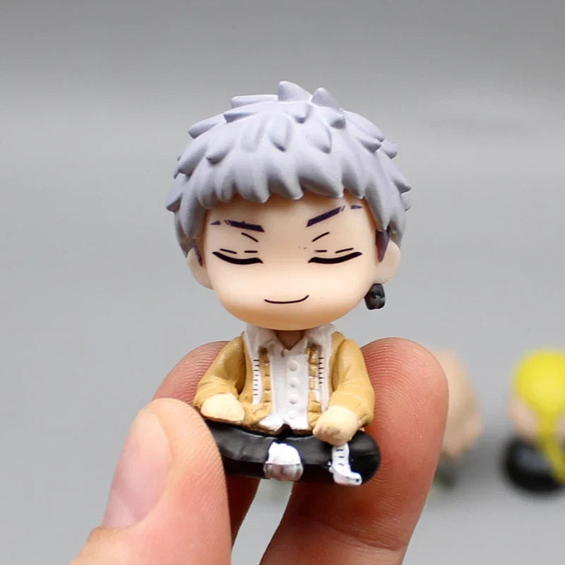 4pcs Tokyo Revengers Gk Manjiro Sano Draken Anime Figure Q Version Sitting Shoulder Sleep Desktop Decoration Model Childrens Toy