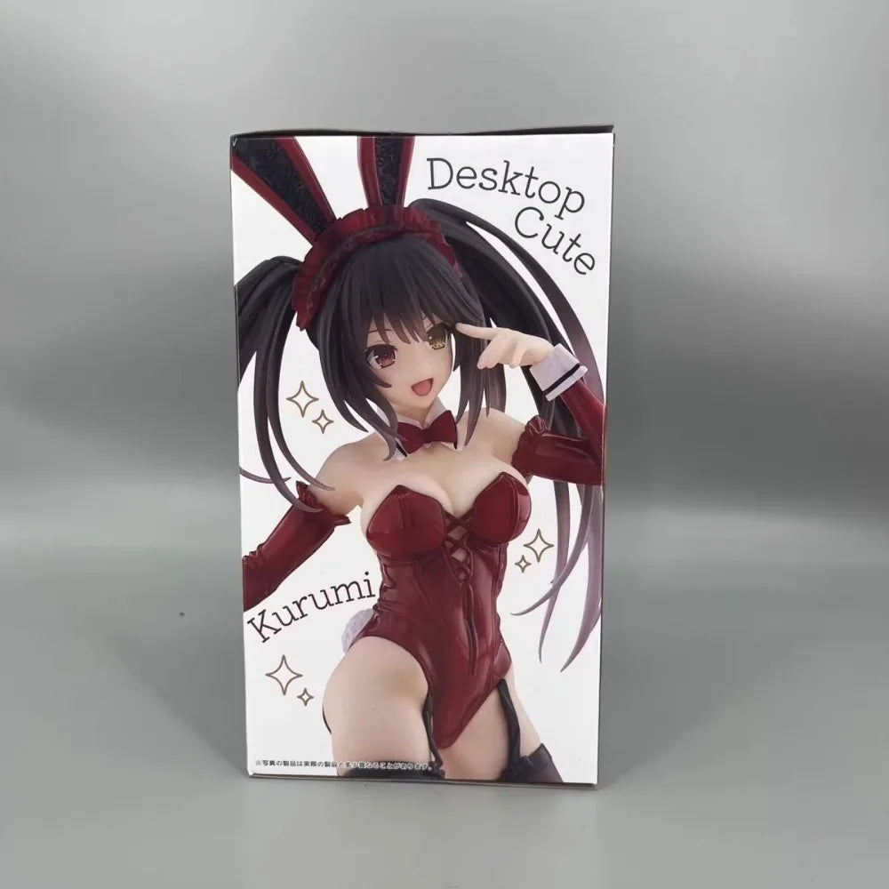 In Stock Taito Original Genuine Date A Live IV Tokisaki Kurumi Desktop Cute Figure Bunny Ver. 13cm Collections Model Toy Figures