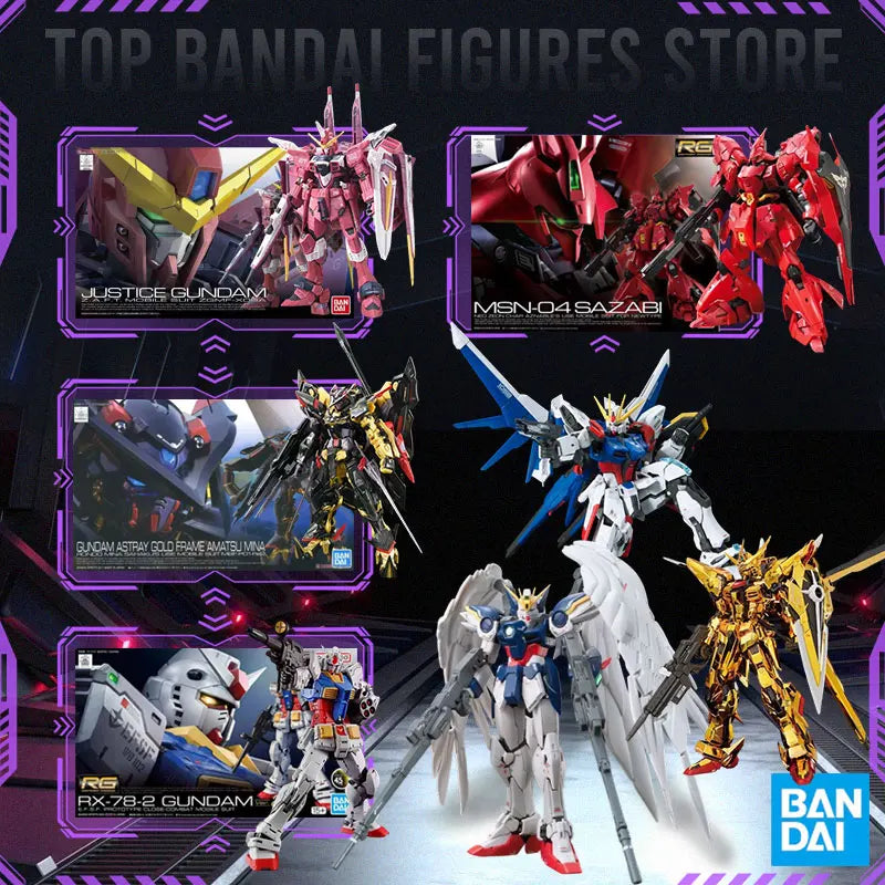 Bandai RG RX-78-2 WING RX-93-V2 UNICORN GOD GUNDAM auf Lager Original Anime Modell Spielzeug Actionfigur Roboter Sammlung Spielzeug Geschenk