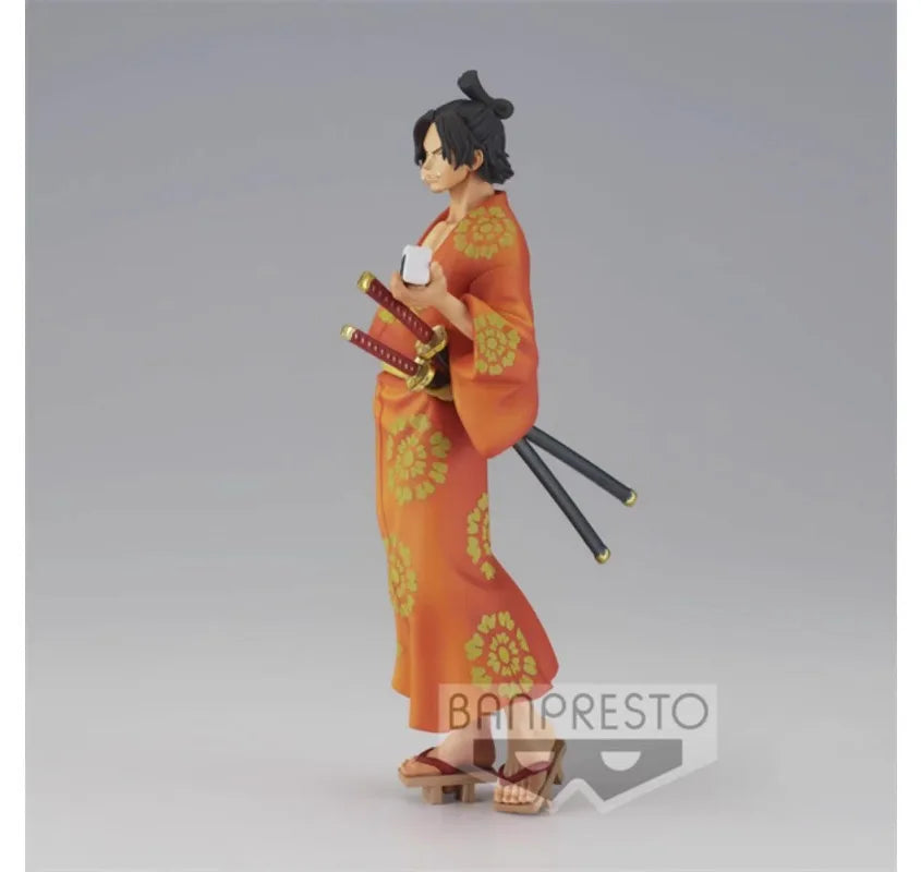 Bandai Original BANPRESTO Anime One Piece Magazine Kimono 18cm Portgas D Ace Sabo PVC Action Figure Collectible Model Toys