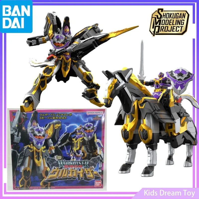 Assembly Bandai in Stock Original SMP Mahou Sentai Magiranger Anime Figures -Magic Wolf Caesar- Action Figures Toys Collectible