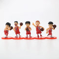 Slam Dunk Q Edition Five Piece Set Sakuragi Hanamichi Ryukawa Maple Shobei Basketball Team Doll Handmade Ornament Car Decoration