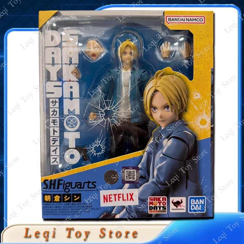 Bandai Original Genuine SHFiguarts SHF Taro SAKAMOTO DAYS Asakura Shin Action Anime Figures Toys Kids Gift Model Ornaments