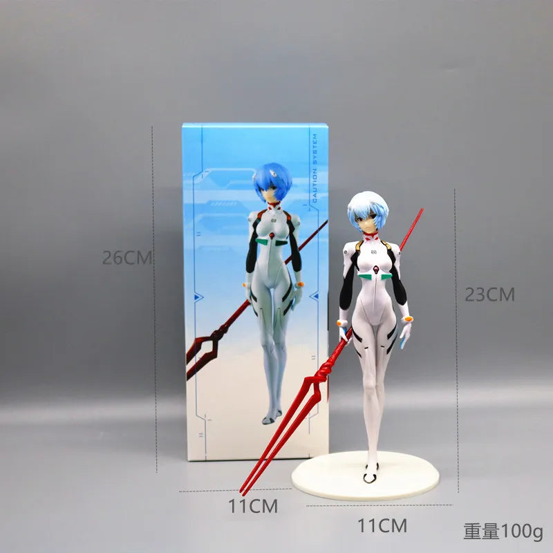 22cm NEON GENESIS EVANGELION Figures Ayanami Rei Action Figure Cake Decorations PVC Model Anime Asuka Makinami Collection Toys