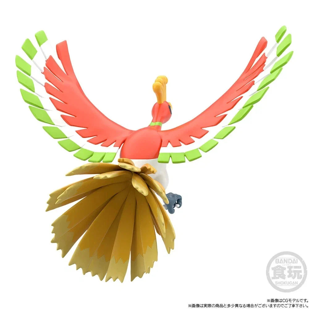 In Stock Original Bandai Pokemon Scale World Kanto Region Ho-Oh 1/20 Collectible Table Decoration Model Toys Figures Gifts