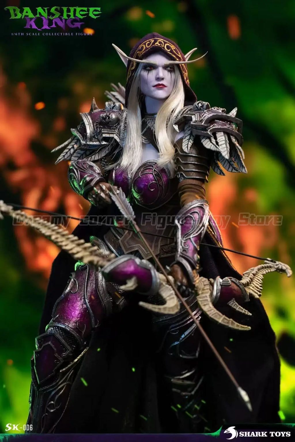 【In Stock】SHARK TOYS SK-006 World of Warcraft Sylvanas Windrunner 1/6 Scale Action Figure Model Collection