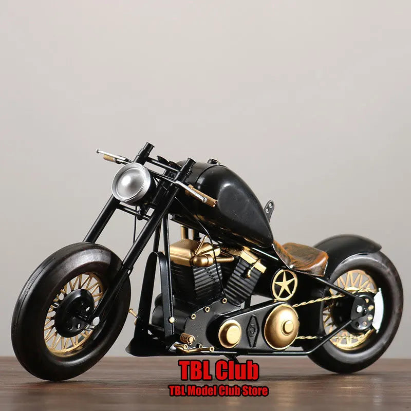 In Stock bobber 1/6 Scale Soldier Retro Metal  Motorcycle Home Model Decor Fit 12inch Action Figure Doll
