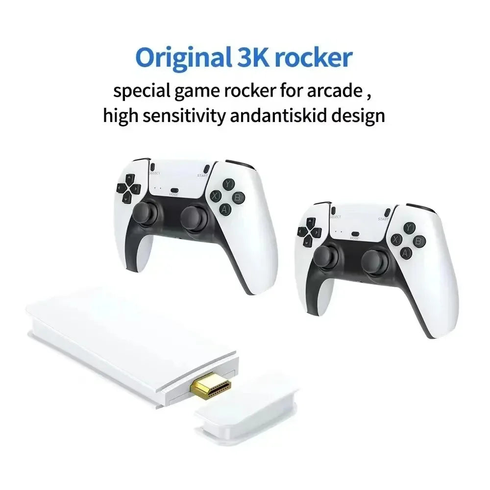 M15 Game Stick Mini TV Handheld Game Console 20000+ Retro GameWireless Gamepads Video Game 64G HD Output Two-player for PS1