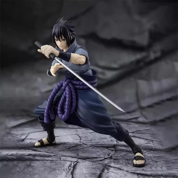 Original Bandai Sh Figuarts Shf Naruto Uchiha Sasuke Action Figures Anime Model Toys Collection