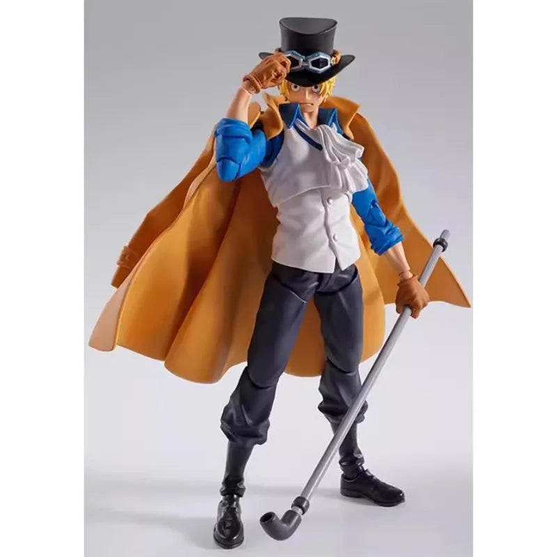 In Stock Bandai S.H.Figuarts ONE PIECE Anime Figure Sabo Ace Action Figure Toys for Boys Girls Gift Collectible Model Ornaments