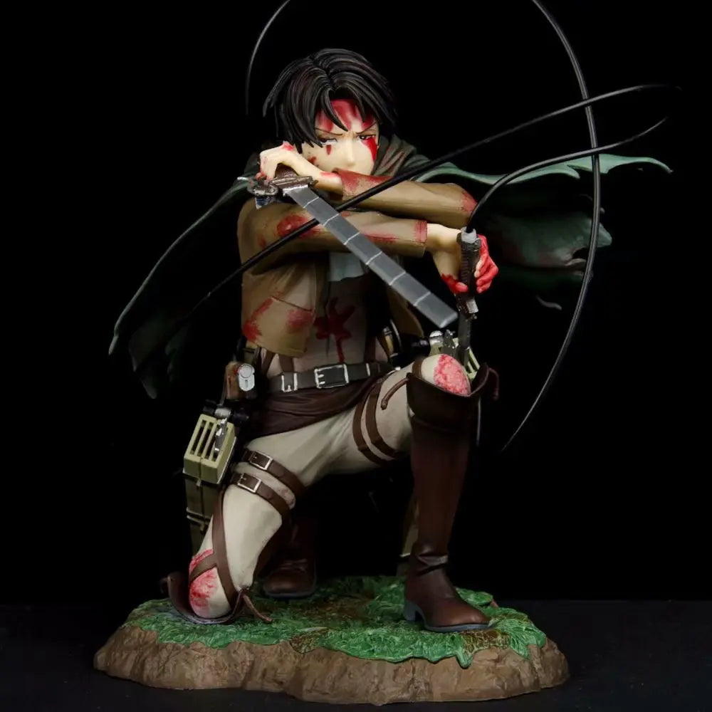 Attack On Titan Mikasa Ackerman Levi Figure Artfx J Ackerman Renewal Battle Damage Anime Model Toys Doll Christmas Gift Toy